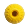 Balle en caoutchouc texturé jaune vif durable pour le dressage et la santé dentaire - Sphère creuse / 7cm / Jaune