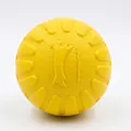 Balle élastique jaune texturée pour l'entraînement des chiens et mastication - Balle Solide / 7cm / Jaune