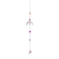 Atrapasol de cristal plateado con colgantes de luna y estrella y cuentas AB - Estilo 20-Bola
