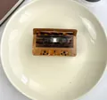 Pince à cheveux vintage en forme de cassette, acétate écaille de tortue marron - Style Cassette Audio (B944) / 7.9x4.8cm 31g
