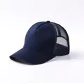 Cappellino trucker a 5 pannelli in rete blu scuro per protezione solare traspirante - Regolabile / Blu navy
