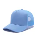 Cappello trucker a 5 pannelli in rete azzurro regolabile per la protezione solare - Regolabile / Azzurro