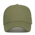 Berretto trucker verde oliva a 5 pannelli con retro in rete traspirante e frontale rigido - Regolabile / Verde Militare