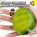 Jouet antistress spongieux en forme de mangue qui change de couleur au toucher doux - Style de Changement de Couleur Tactile / Mangue à changement de couleur
