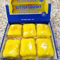 Jouet squishy beurre à rebond lent lot de 6 pièces dans une boîte de présentation - Lot de 6 / Yellow Cheese Toast