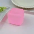 High-transparency pink maltose ice cube sensory squeeze toy for effective stress relief - 4.5cm Size / Matte Pink