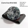 Palla rimbalzante da polso mimetica grigia con corda elastica e cinturino - Misura 6cm / Camouflage Grigio