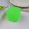 Neon green square maltose ice cube squeeze toy for sensory stress relief and fun - 4.5cm Size / Matte Green