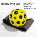 Palla rimbalzante luna gialla con cinturino nero regolabile e corda elastica da 1m - Misura 6cm / Giallo