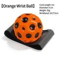 Pallina rimbalzante da polso arancione con design a roccia lunare e cinturino nero - Misura 6cm / Arancione