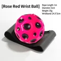 Palla da polso rimbalzante stile luna rosa rossa con cinturino nero per bambini - Misura 6cm / Rosa Rosso