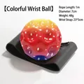 Palla elastica da polso colorata con crateri e cinturino regolabile - 7cm Size / Centro Rosso Colorato