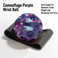 Palla rimbalzante da polso mimetica viola con corda elastica e cinturino - 7cm Size / Mimetico Viola
