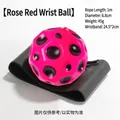 Palla elastica da polso rosa rossa stile luna con cinturino regolabile e corda da 1m - Diametro 6.8cm / Rosa Rosso