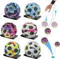Palline rimbalzanti da polso graffiti colorate con corda elastica e cinturino - 7cm Size / Nuovo Camo Misto