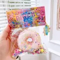 Roze donut squishy stressverlichtend speelgoed met kleurrijke sprinkles in verpakking - Met Suikerparel Decoratie / Grote Donut Roze