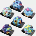 Set di 6 palline elastiche da polso con variopinti motivi di animali marini per bambini - 7cm Size / Oceano Misto