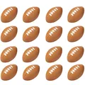 Set of 16 mini brown foam rugby stress balls for pressure relief and desktop fun - 4cm Slow Rebound Rugby Ball Brown Approximately 6g