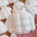 Giocattolo antistress creativo a forma di piumino bianco in materiale a ritorno lento - Piumino Rimbalzo Lento / Bianco