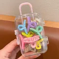 Mini-Haarklammern für Kinder in verschiedenen Farben in einem süßen Koffer. - Zehn Stück Pro Packung (kofferbox)
