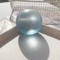 Translucent light blue moldable soap ball toy for stress relief and creative DIY crafting - 5cm blue handmade ball [maltose style]