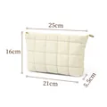Borsa cosmetica trapuntata professionale bianco crema con indicazione dimensioni - Beige