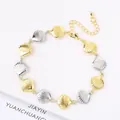 Two-tone gold and silver shell link bracelet with extension chain - Style 18 (Model 18)