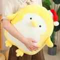 Schattige grote gele pluche pinguïnpop met kerstmuts als kerstcadeau voor kinderen - 50cm / Geel