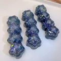 Giocattolo antistress a forma di stella cielo stellato con effetto nebulosa glitter - Squishy Striscia di Stelle / Viola Stellato Scuro