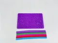 Sensory activity board fidget toy with colorful flexible silicone sticks for kids - Purple