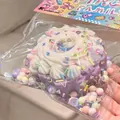 Simpatico giocattolo da spremere a fiore di crema viola con paillettes per lo stress - Forma di torta / Cupcake Viola