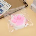 Schattig roze en wit kattenpoot squishy speelgoed voor stressverlichting in tas - Verdiktem 210g / Wit Roze