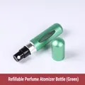 Atomizzatore di profumo ricaricabile da 5ml verde opaco con design travel bottom-fill - 5ml / Ciano