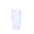 Bicchiere da 30 once in acciaio inossidabile con elegante marmo bianco - Confezione da 30oz / Motivo 1 (Marmo Bianco)