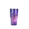 Dettaglio di un bicchiere in acciaio inossidabile da 30 oz con motivo a nebulosa galassia - Confezione da 30oz / Motivo 3 (Galassia Viola)