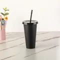 Grote zwarte glitter rietjesbeker van 710 ml voor koude dranken en ijsthee met deksel - 24OZ/710ML / Zwarte Glitter