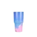 Dettaglio del bicchiere da auto in acciaio da 30oz con motivo a nebulosa stellata - Confezione da 30oz / Motivo 8 (Galassia Rosa Blu)