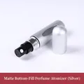 Travel size 5ml matte silver refillable perfume atomizer bottle with bottom fill system - 5ml / Matte Silver