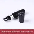 Matte black 5ml portable refillable perfume atomizer spray bottle for travel ease - 5ml / Matte Black