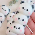 Dreifach gestapeltes Panda-Squishy-Spielzeug mit weicher Textur zum Stressabbau - Drei Pandas
