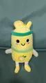 Adorable pendentif porte-clés poupée en peluche tasse de thé au citron jaune déco - Tasse de Thé au Lait au Citron / 10cm