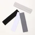 Pack of elastic thin sports headbands in multiple neutral colors for yoga and fitness - Thin Style (Style 1) / Set of 4 / Grayscale Colors