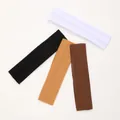 Set of four thin elastic sports headbands in white, black, tan and brown for yoga fitness - Thin Style (Style 2) / Set of 4 / Earth Tone Combo