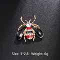 Élégante broche abeille en émail doré avec strass scintillants bijoux de mode - Style Abeille Noire (XD5709 Noir)