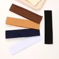 Set of multi-color elastic sports headbands for yoga and fitness in solid colors - Thin Style (Style 1) / 5 Pieces / Morandi Color System Combination
