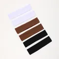 Professional set of elastic sweat-wicking headbands in white, brown, and black colors - Thin Style (Style 1) / Set of 6 / Mix of Deep and Light Colors