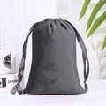 Elegant dark grey velvet drawstring pouch perfect for jewelry storage and luxury gift packaging - 8*10cm / Dark Gray