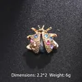 Broche coccinelle mignonne avec strass colorés bijou fantaisie pour vêtements femme - Style Coccinelle Colorée (XD8200 Couleur)