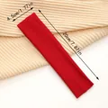 Red elastic sports sweatband showing width and length dimensions - Thin / 1 Piece / Burgundy