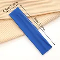 Blue elastic moisture-wicking sports headband, 20cm by 4.5cm size chart - Thin / 1 Piece / Blue